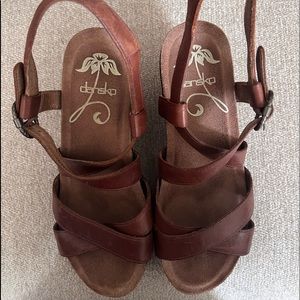 Dansko Leather wedge sandals
